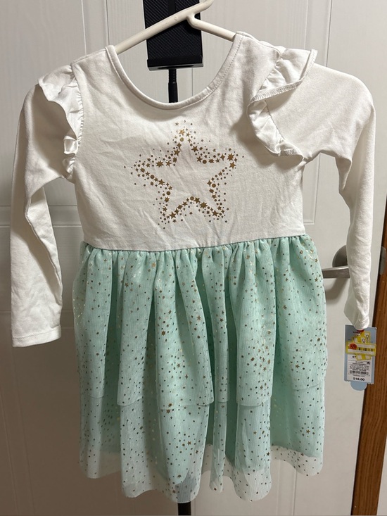 Cat & Jack Other - Cat & Jack Dress with Gold Star Print